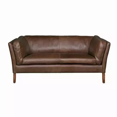 Small 2 Seater Sofa - Espresso Leather